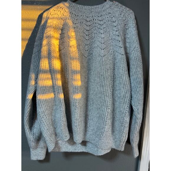 78 & Sunny Fairisle Pattern Chenille Sweater in Heather Grey 2X - Picture 5 of 5